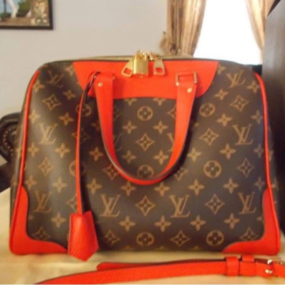 ♥️ AUTHENTIC Louis Vuitton Red Retiro NM ♥️ - Picture 14 of 15